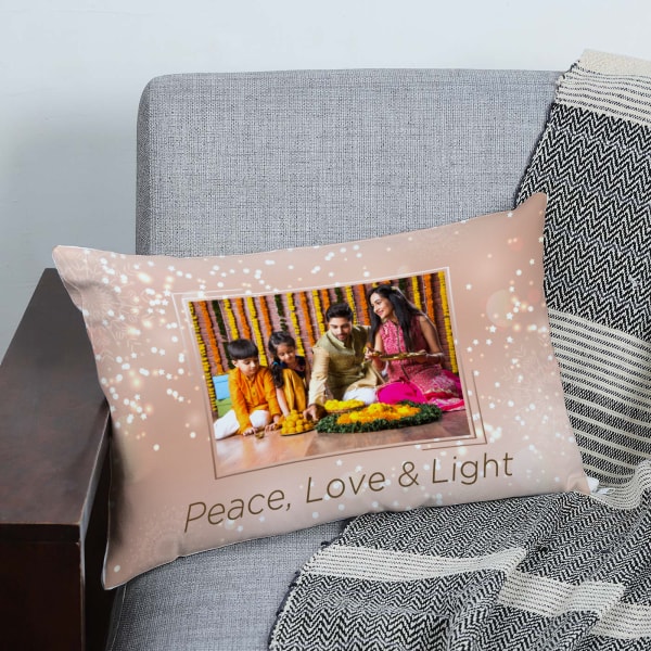 Peace N Love Personalized Festive Pillow
