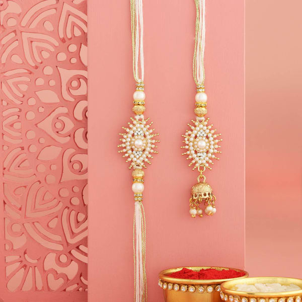 Pearls of Love Bhai Bhabhi Rakhis