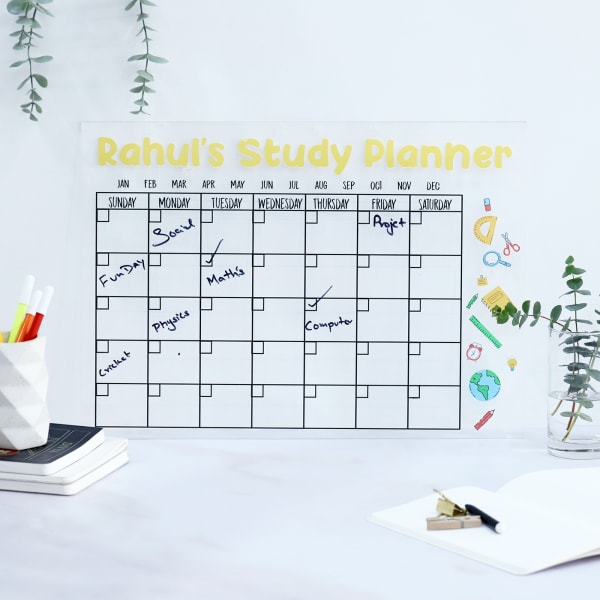 Personalised Monthly Acrylic Planner