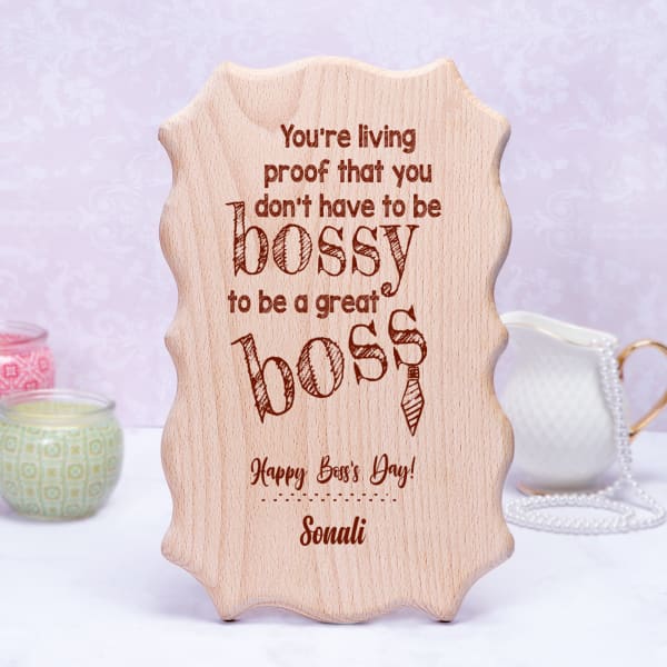 Personalised Wooden Certificate for Boss