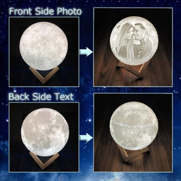 Buy/Send Personalized 3D Moon Lamp Round LED Single Piece C.O.D. Not