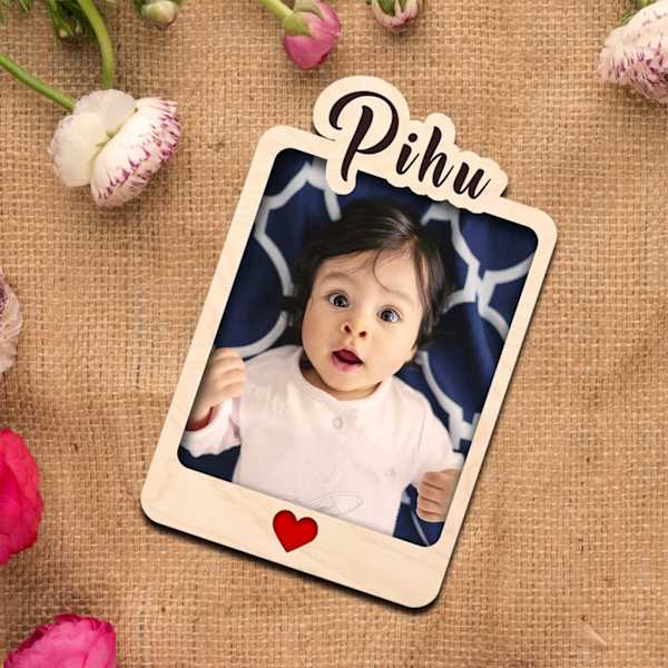 Personalized 3D Photo Name Fridge Magnet For Kids