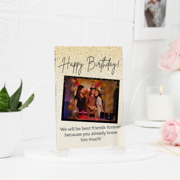 Personalized Acrylic Birthday Greeting Card
