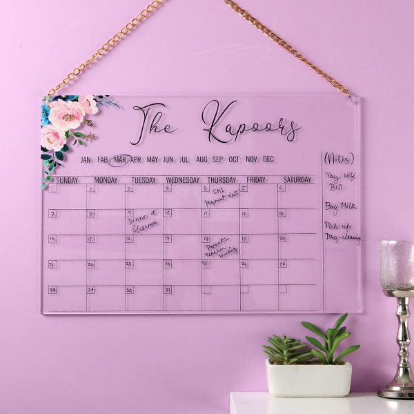 Personalized Acrylic Family Calendar