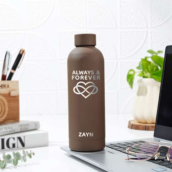 Personalized Always And Forever Valentine's Day Bottle