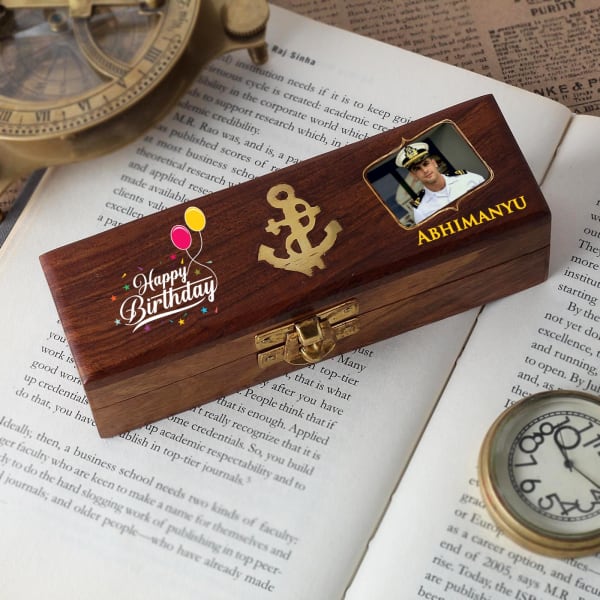 Personalized Antique Nautical Boatswain's Pipe in Gift Box for Birthday