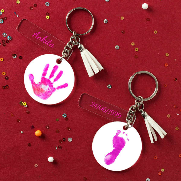 Personalized Baby Girl Keychain - Set of 2