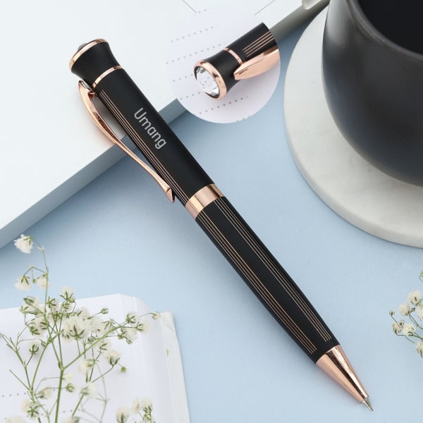 Personalized Ball Pen with CZ Stone
