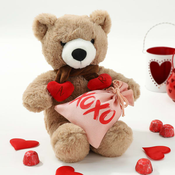 Personalized Bear Hugs Valentine's Day Gift Set