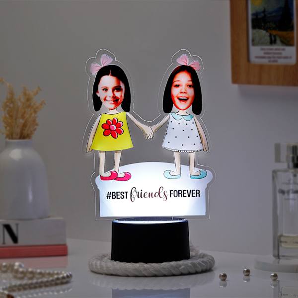 Personalized Best Friends Forever LED Caricature