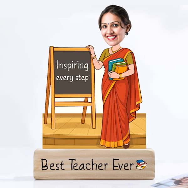 Personalized Best Teacher Ever Caricature For Her