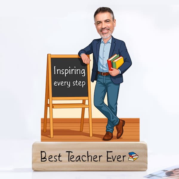 Personalized Best Teacher Ever Caricature For Him
