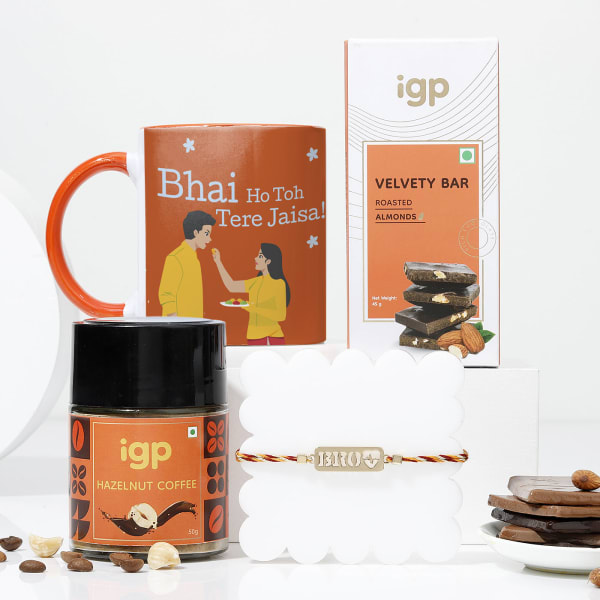 Personalized Bhai Ho Toh Tere Jaisa Rakhi Hamper