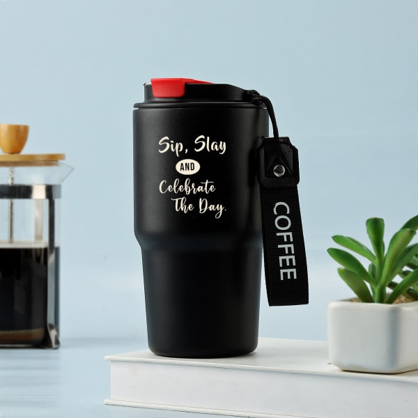 Personalized Black Car Cup (600 ml)