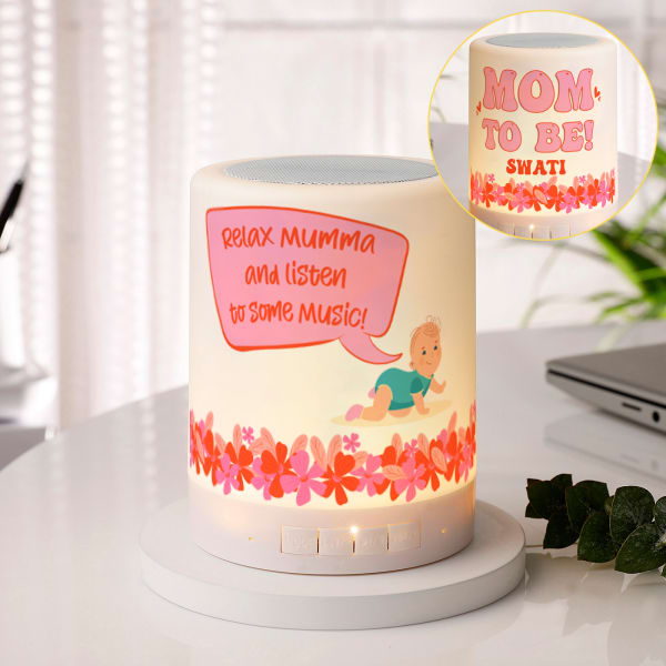Personalized Bluetooth Speaker With LED Lamp for Moms-To-Be