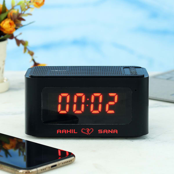 Personalized Bluetooth Speaker with Multi function Clock Gift/Send