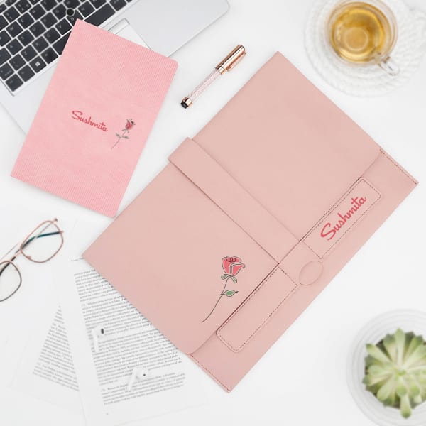 Personalized Blush Pink Work Essentials
