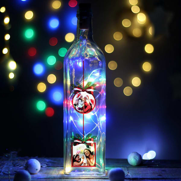 Personalized Bottle Lamp with LED for Christmas: Gift/Send Christmas ...