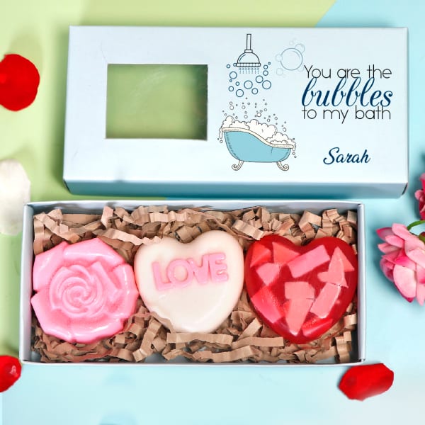 Personalized Box of Love Soaps - Set of 3