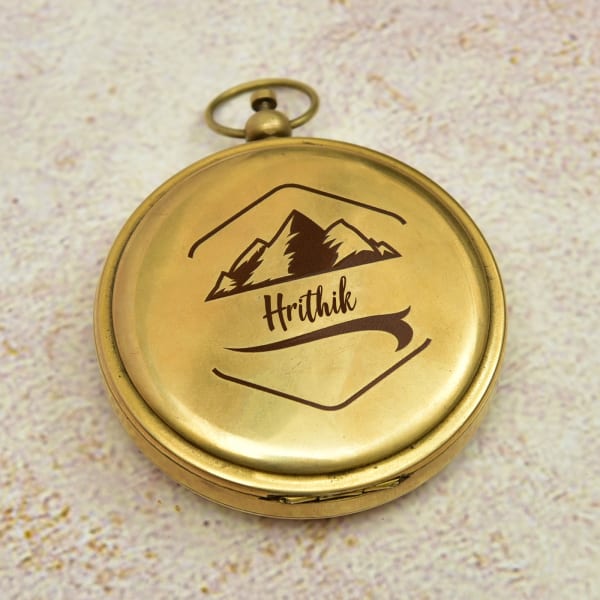 Nautical Sundial Compass Gift Brass Antique Pocket Push Button Sundial Compass.