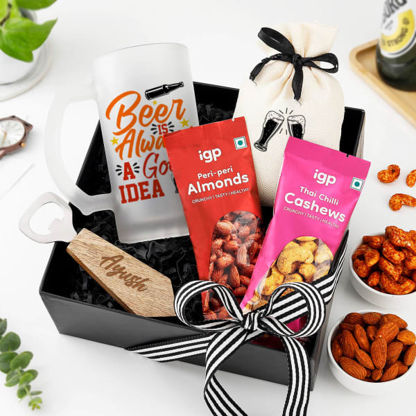 Personalized Brews And Bites Gift Hamper