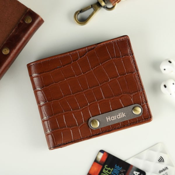Personalized Brown Leather Wallet for Men