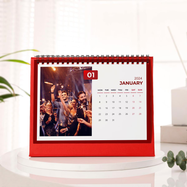 Personalized Calendar in Red