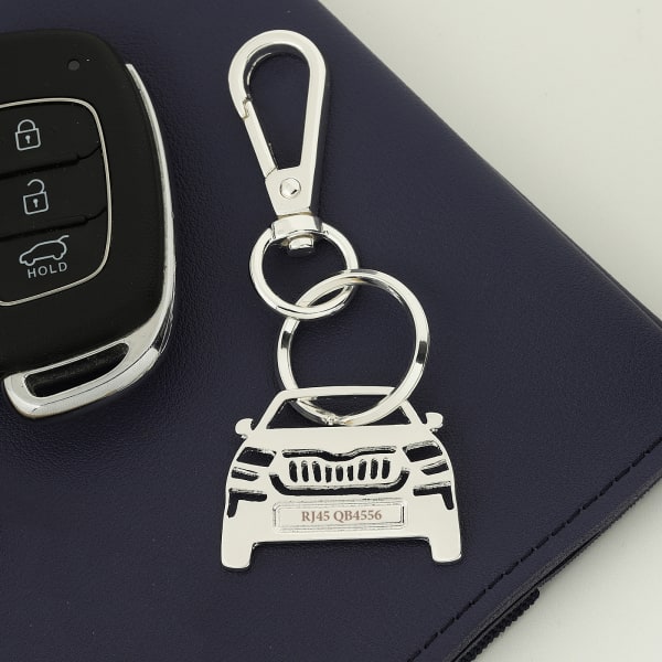 Personalized Car Keychain with Car Number