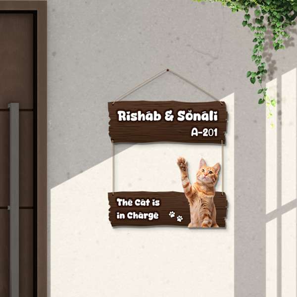 Personalized Cat Lover Nameplate