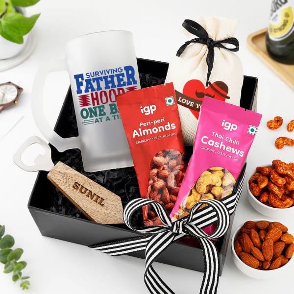 Personalized Cheers To Fatherhood Hamper