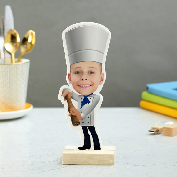 Personalized Chef Caricature for Boys