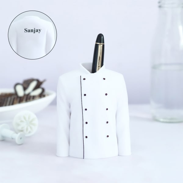 Personalized Chef Coat Pen Stand