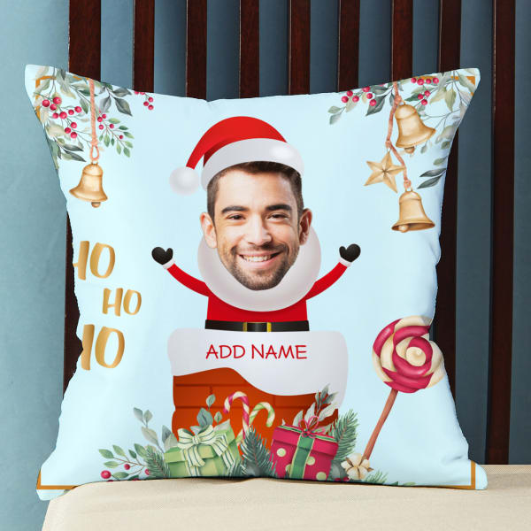Personalized Christmas Santa Cushion with Filler