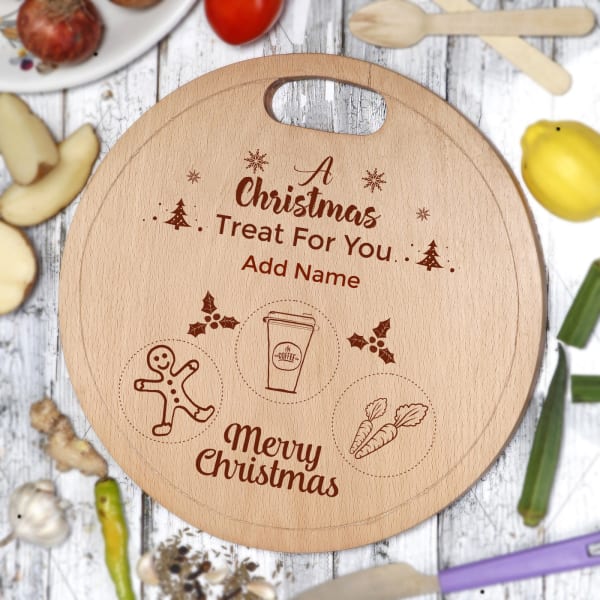 Personalized Christmas Wooden Chopping Board