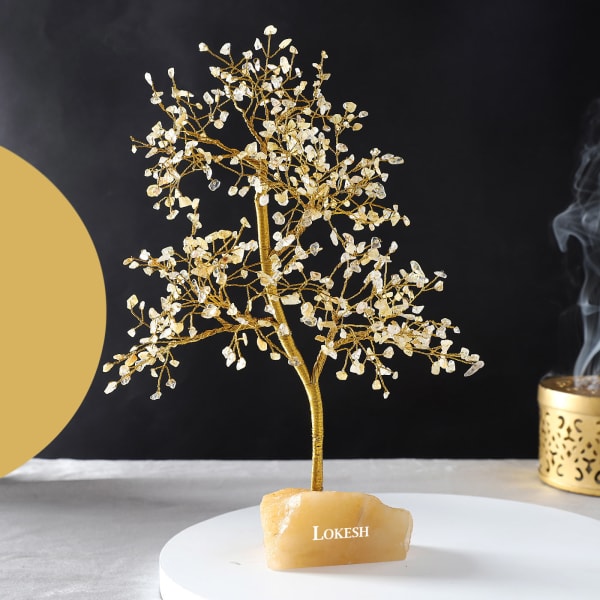 Personalized Citrine Gemstone Tree For Confidence - 500 Chips