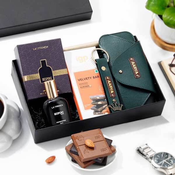 Personalized Classic Accessories Hamper For Him