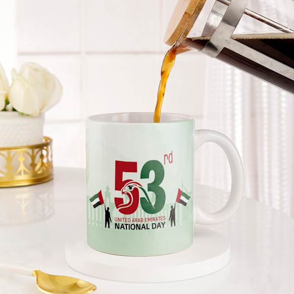 Personalized Classy UAE National Day Green Mug