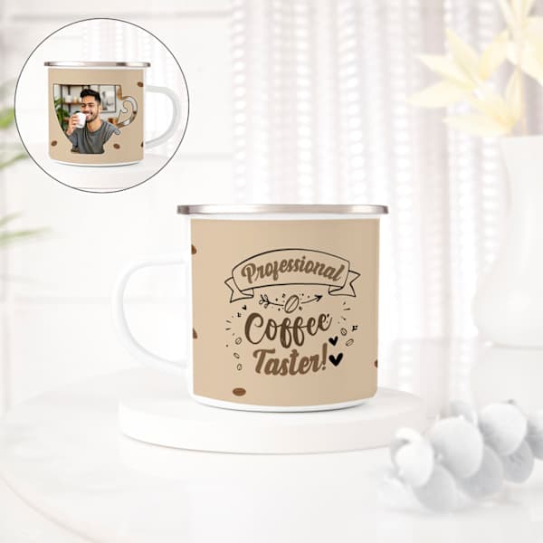 Personalized Coffee Lovers Enamel Mug