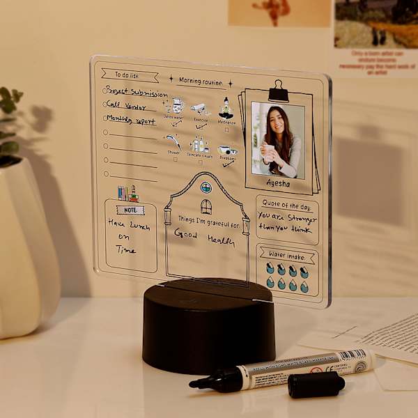 Personalized Daily Journal LED Lamp