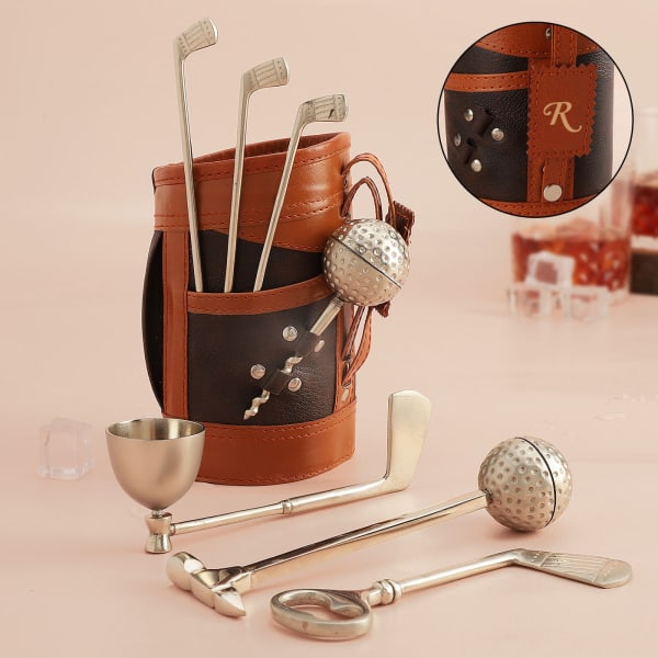 Personalized Designer Golf Set Wine Tools