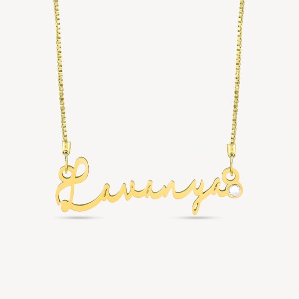 Personalized Diamond Signature Pendant Necklace