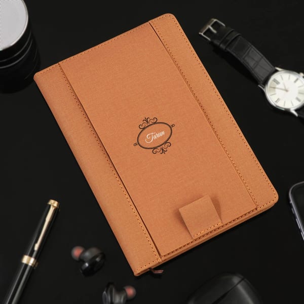 Personalized Diary With Card Holder And Phone Stand