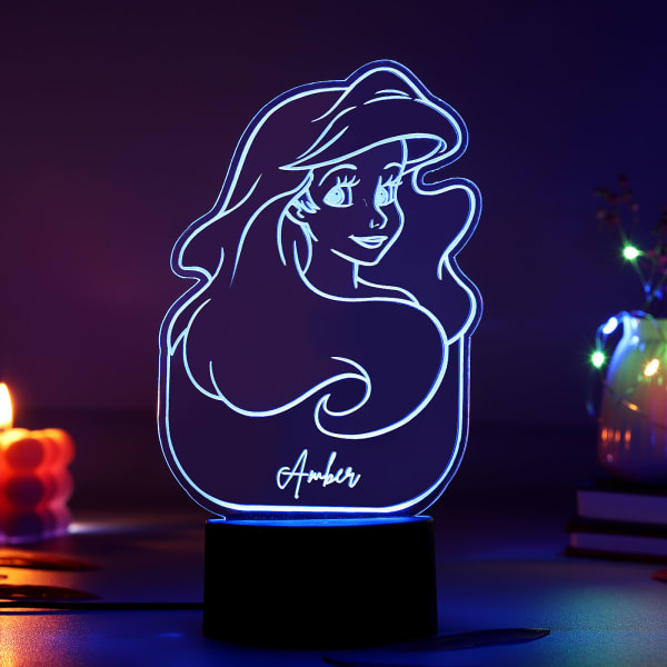 Personalized Disney Ariel LED Lamp
