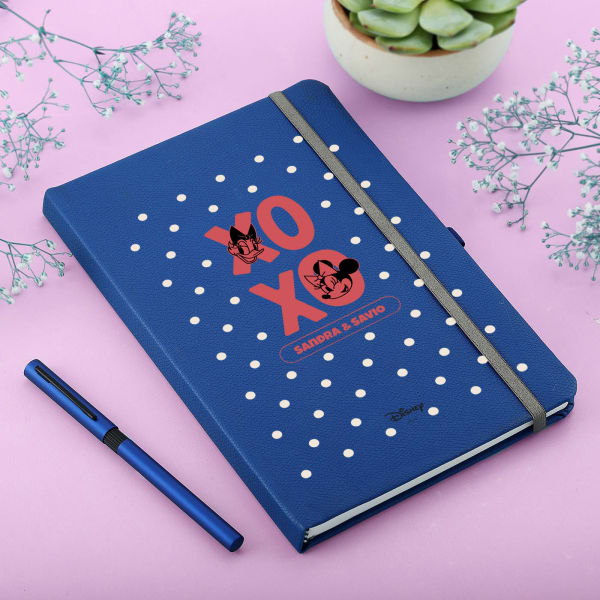 Personalized Disney Themed Diary with Blue Pen