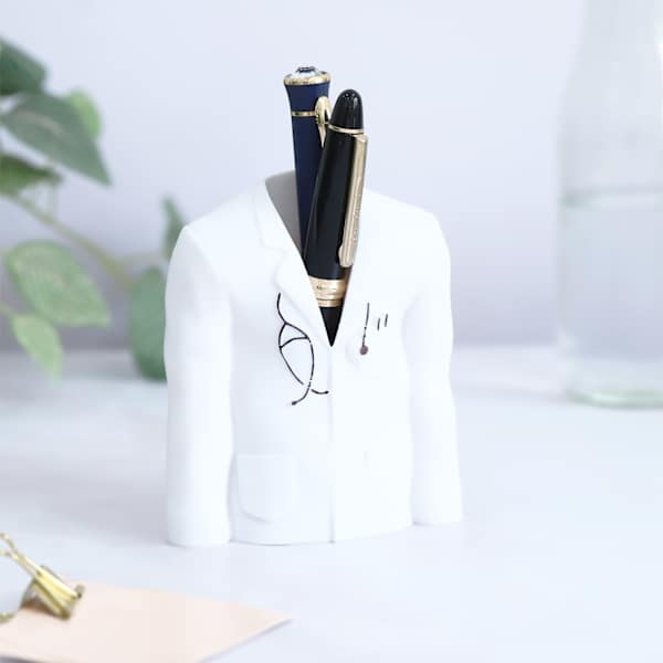 Personalized Doctor Coat Pen Stand