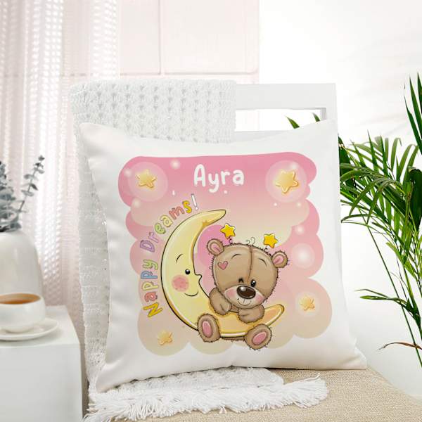 Personalized Dreamy Teddy Bear Cushion
