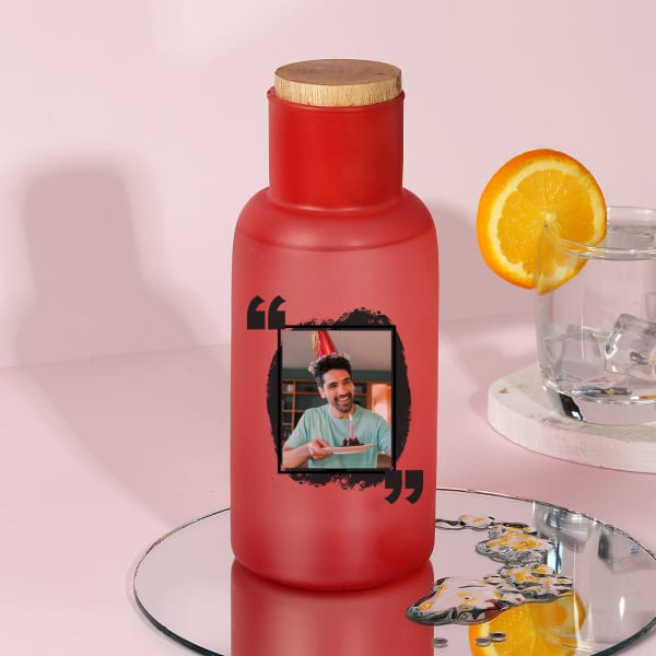Personalized 'Drink Up Buttercup' Glass Bottle