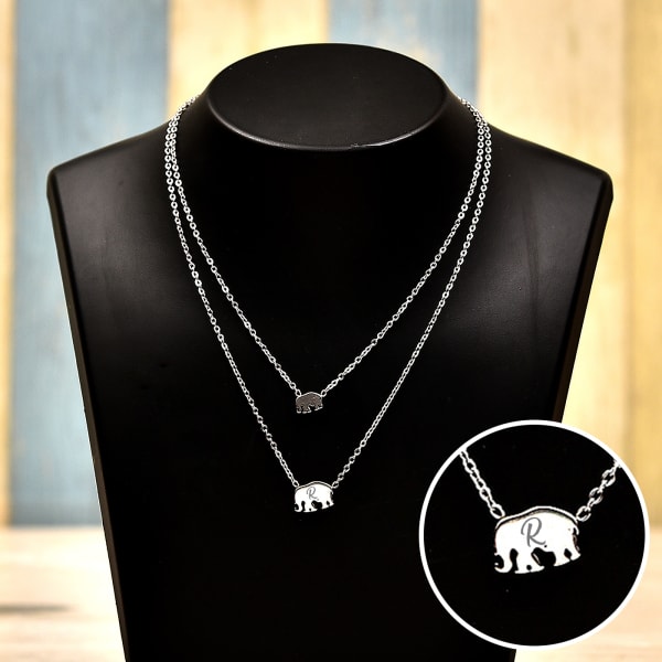 Personalized Elephant Necklace
