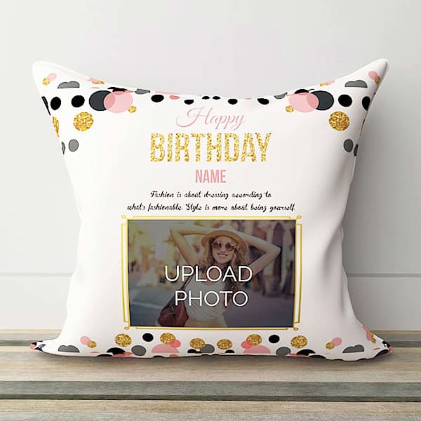 Personalized Fashionable Birthday Cushion