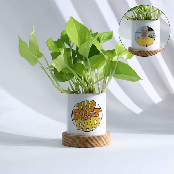 Personalized Father's Day Money Plant With Ceramic Planter